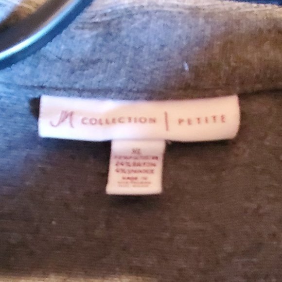 XL Petite Gray Knit Jacket - Picture 3 of 3